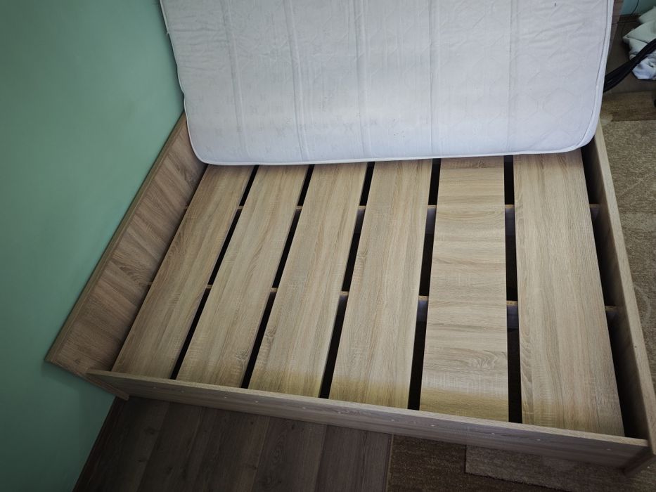 Cadru pat 140x200cm aspect stejar sonoma