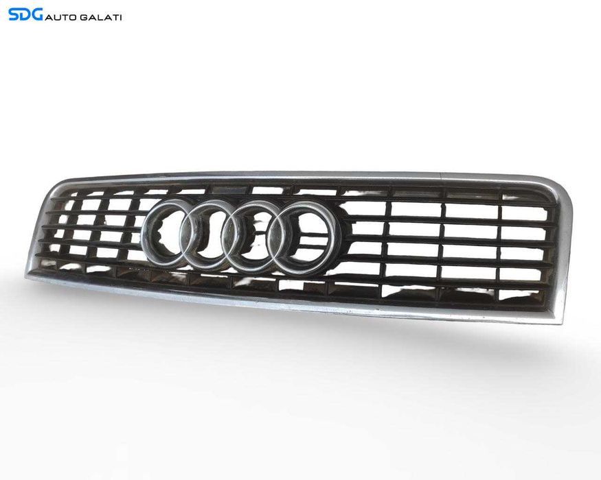 Grila Centrala cu Sigla Emblema de pe Bara Spoiler Fata Audi A4 B6 2001 - 2005 Cod 8E0853651F [A1124]