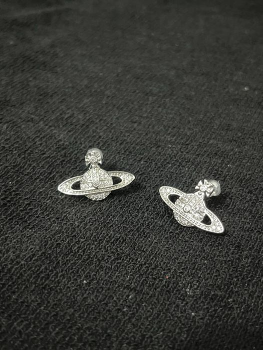 Cercei Stainless Vivienne Westwood Iced Out Saturn Noi