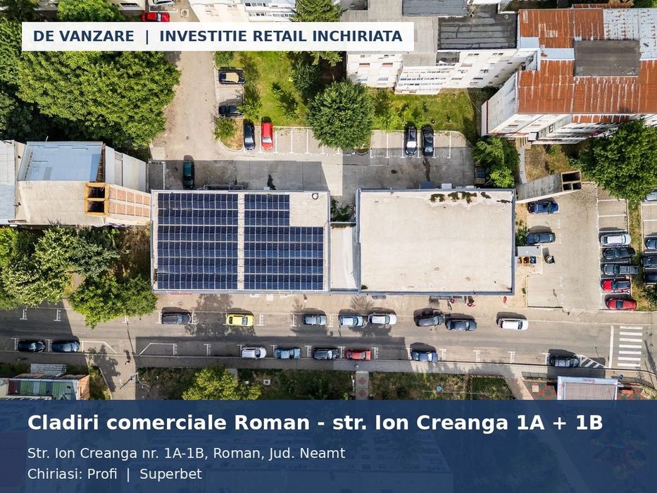 Spatii comerciale Roman, inchiriate Profi + Superbet, 808 mp