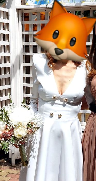 Rochie albă, cununie civila, marime Xs