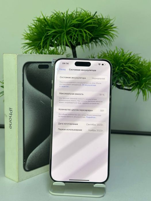 iPhone 15 Pro Max / 91%  ОЗУ: 6 GB SSD: 256 GB