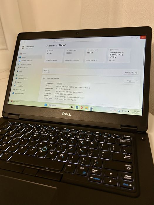 Laptop Dell Latitude 5490 – i5 / 16GB RAM / 512GB SSD / Windows 11 Pro