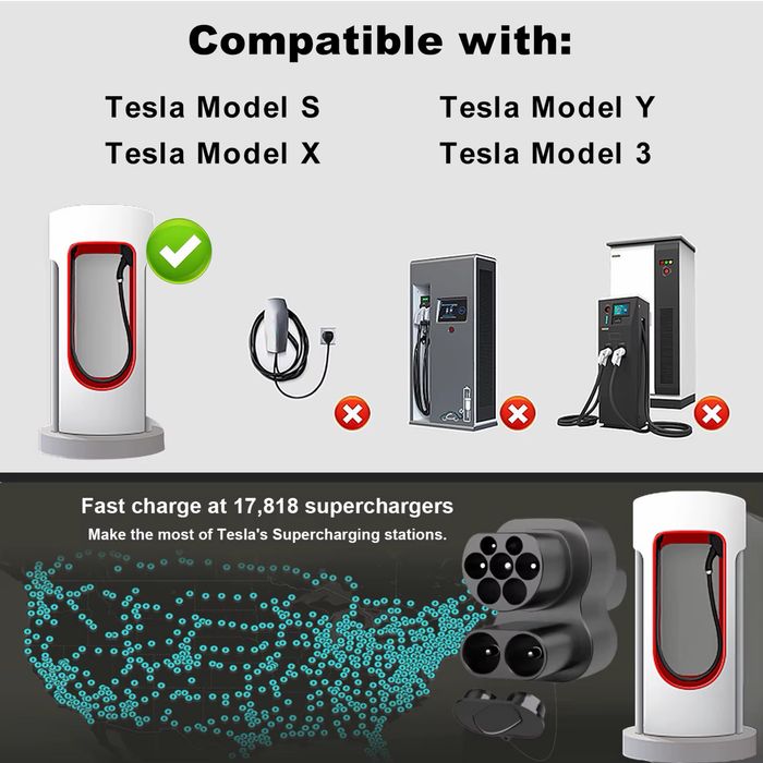 Адаптер от CCS2 кьм  DC + Туре 2 АС Бързо Зареждане