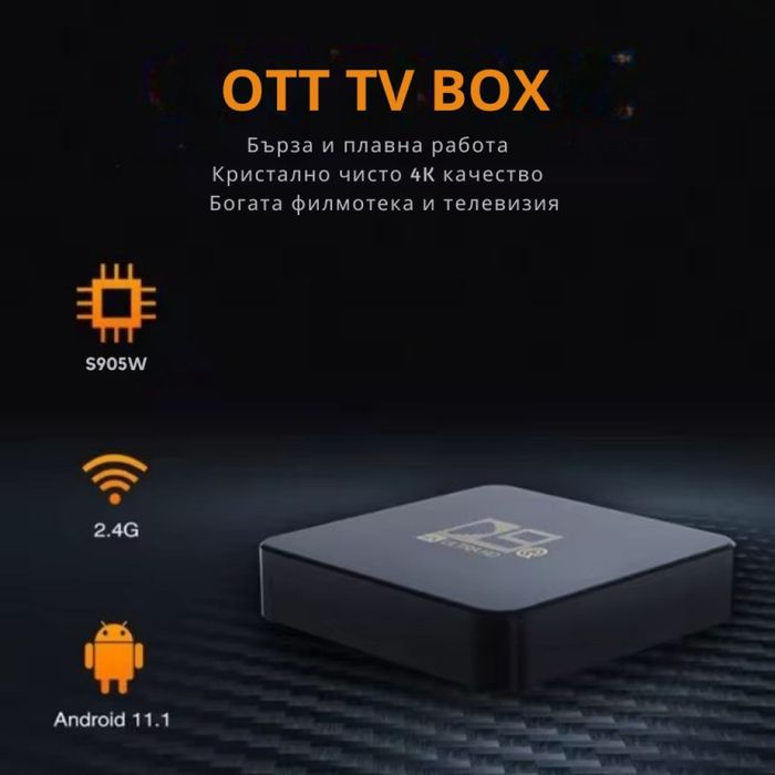 D9Q Mini Smart TV Box Android 4K Ultra HD превръща всеки обикновен телевизор в Smart TV