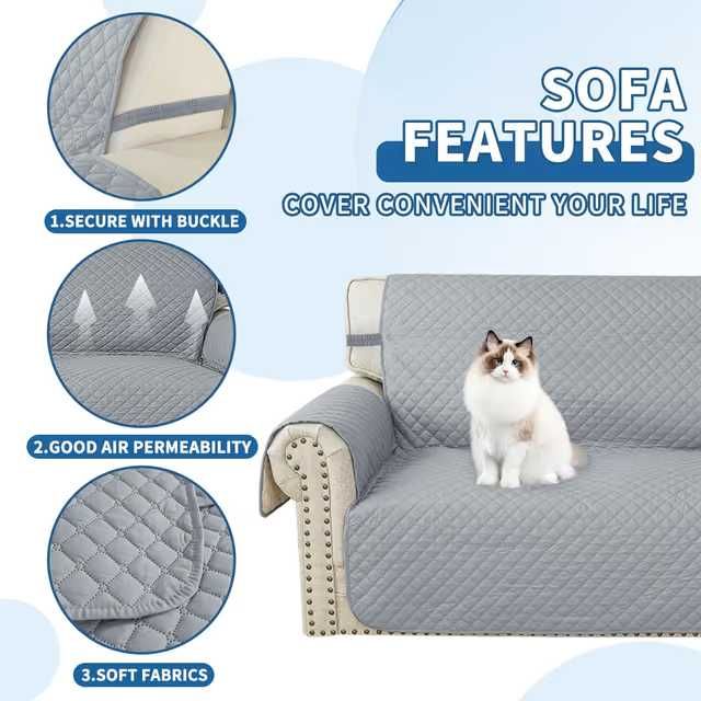 Husă canapea YSTELLAA în formă de L cu 3 locuri