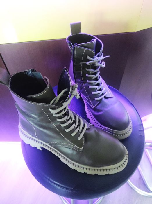 Пролетно, есенно, зимни ботушки с пухкава подплата от естествена кожа