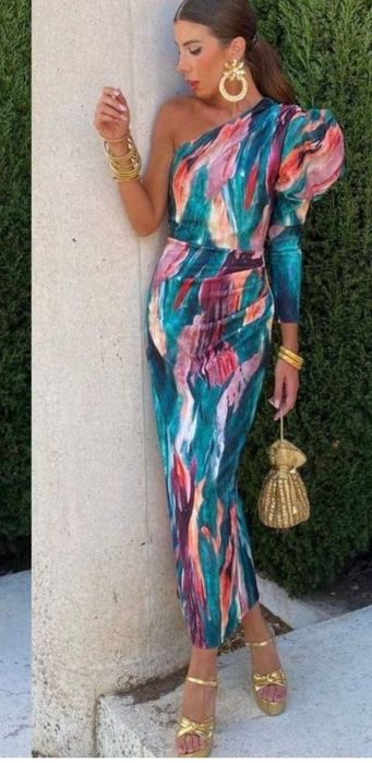 Официална рокля с един ръкав