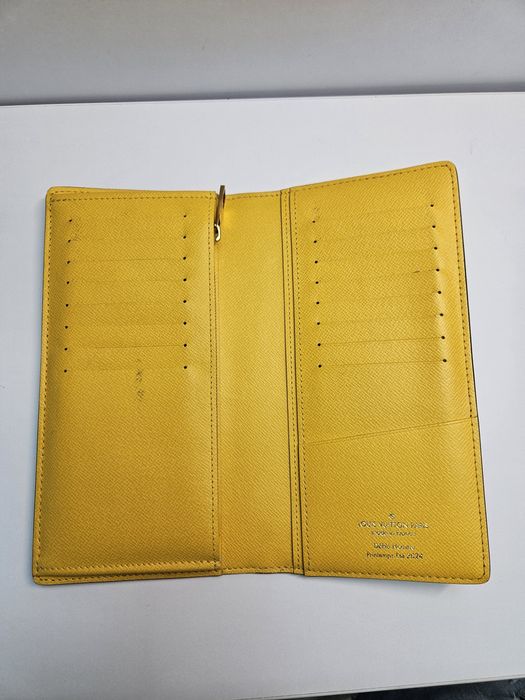Louis Vuitton Brazza Cartera Damier Pop Amarillo оригинален портфейл