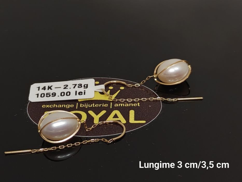 Bijuteria Royal: Cercei aur 14k/2.73 gr