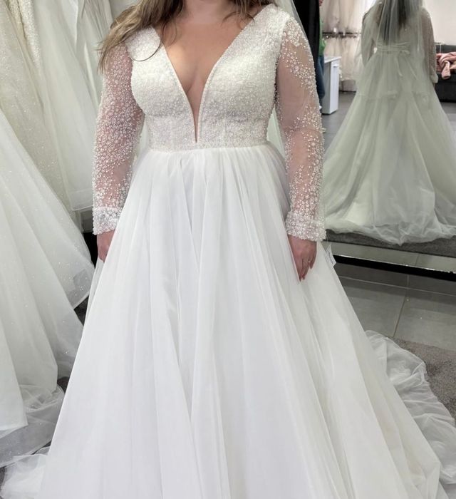 Rochie mireasa tip A-Line marime L