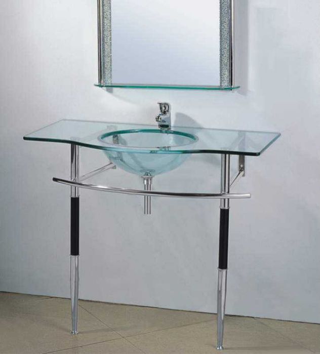 Стъклена мивка чисто нова неизползвана