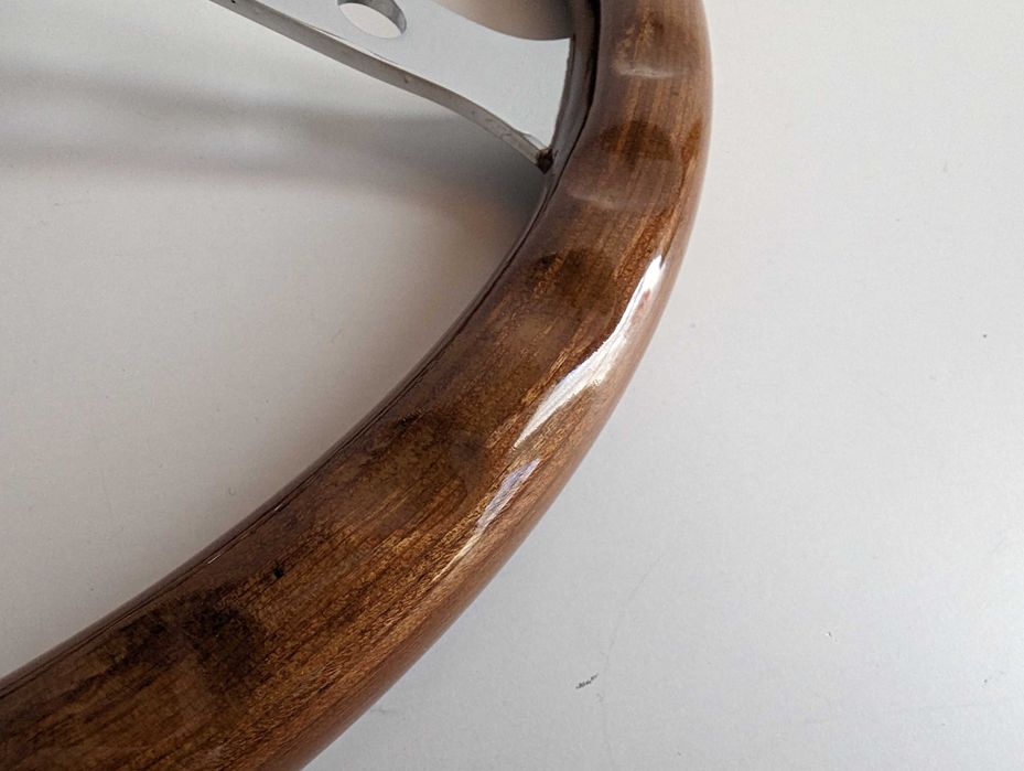 Волан Класически Дървен Винтидж 38см Нов Махагонов Хромиран