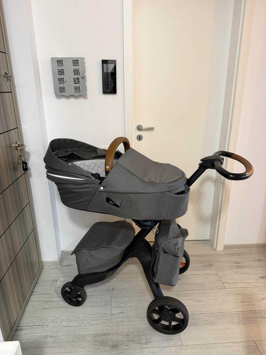 Pachet carucior Stokke Xplory X + Landou + Scoică Maxi-Cosi Pebble 360