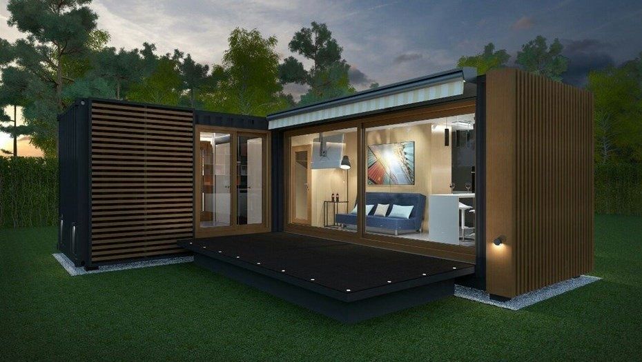 Мобильное магазин из контейнеров