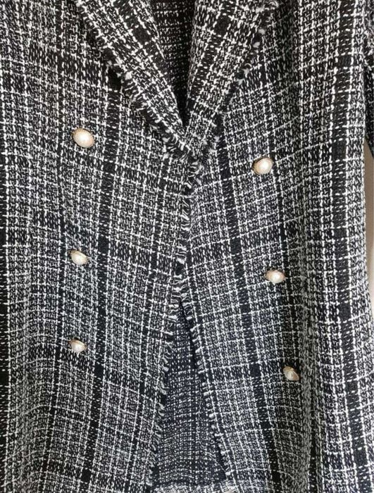 Дамско сако от букле и цикламена жилетка