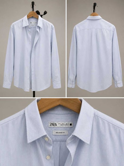Рубашка ZARA Relaxed Fit (L)