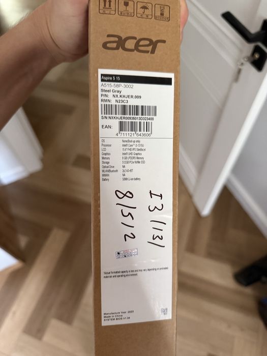 Ноутбук Acer Aspire 5 i3