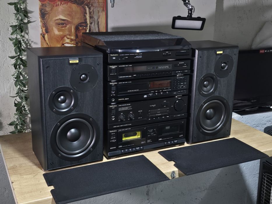 Linie audio TECHNICS x820, amplificator, deck,pick-up, tuner,cd player