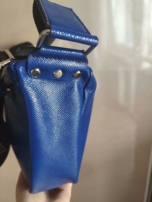 Co Geantă de damă din piele italiană Saffia handmade no Pun