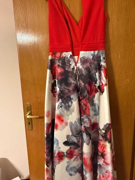 Rochie de seara superba cu imprimeu floral