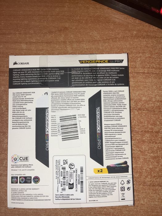 Ram ddr4 vengeance rgb pro ,negociabil