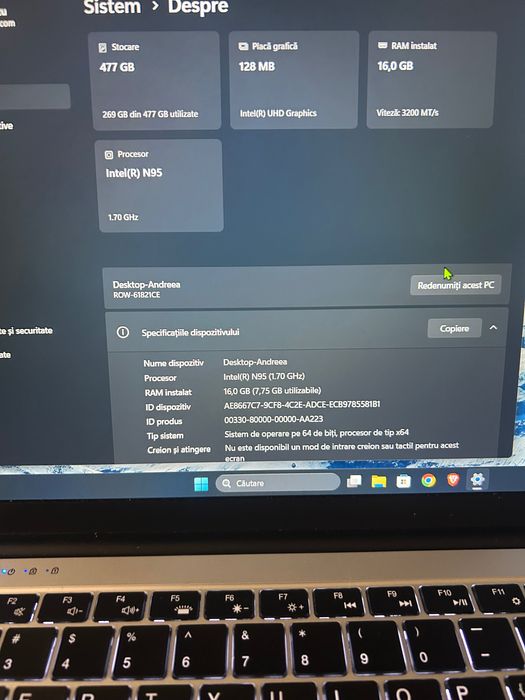 Laptop 15.6"512GB SSD, 1920*1080 Full HD, Intel® UHD Graphi, 2.4G/5GHz