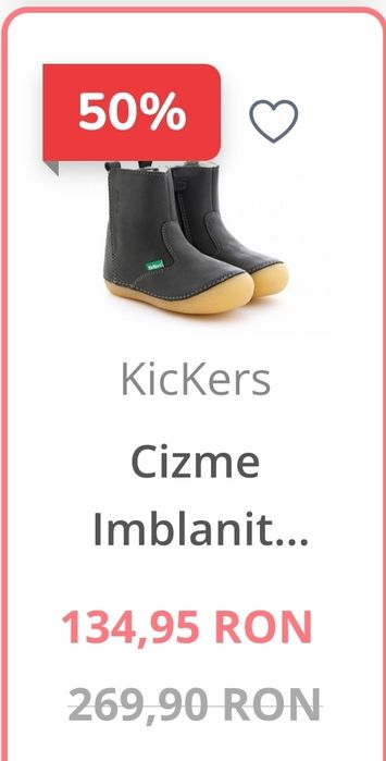 Cizme imblanite Kickers m 22