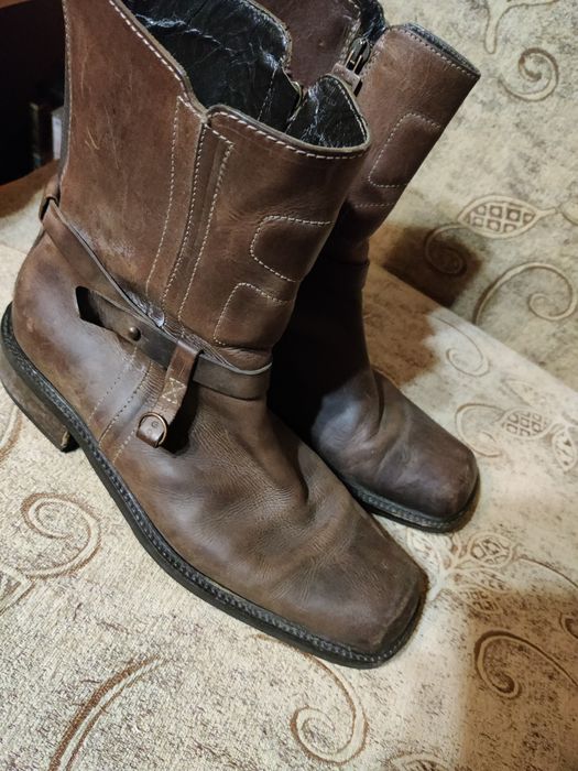 Мъжки кожени ботуши Hugo Boss.Размер 45