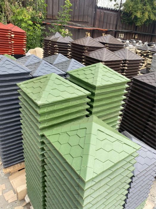 Полимерпесчаные колпаки и парапеты