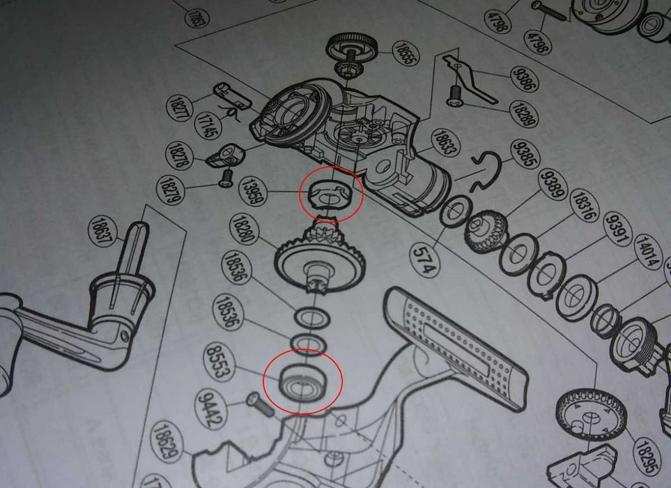 Макара Shimano с 5 лагера