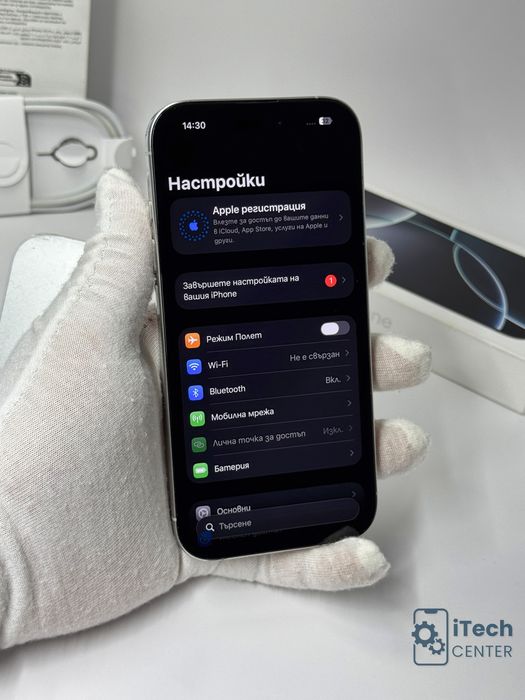 iPhone 16 Pro, 128GB, White, 90% батерия, КАТО НОВ, 1г. ГАРАНЦИЯ!