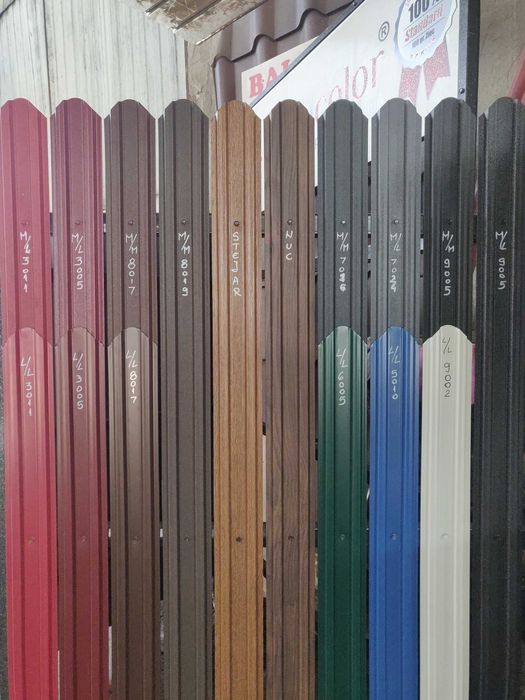 Sipca de gard vopsita-model standard-culori lucioase si mate-livrare