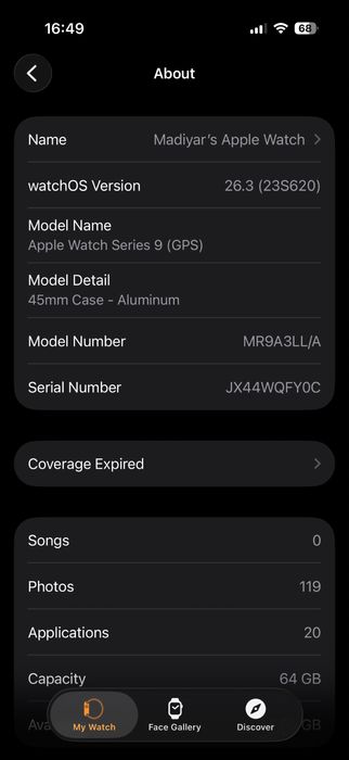 Apple watch series 9, 45mm