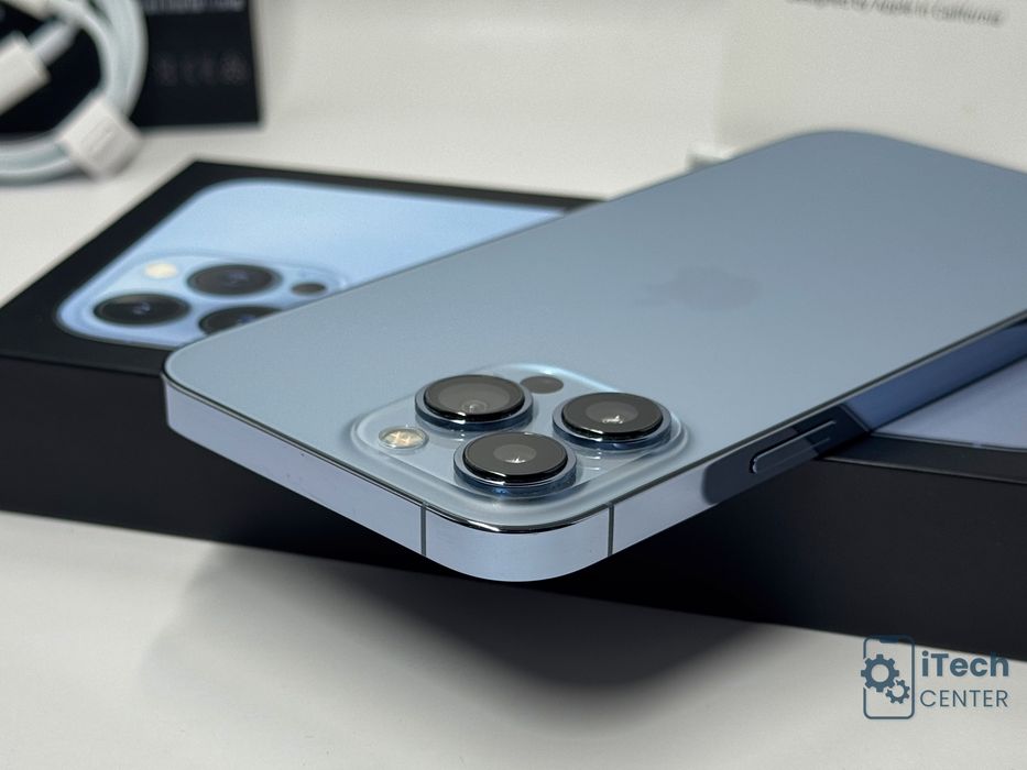 iPhone 13 Pro Max, 128GB, Blue, 100% батерия, КАТО НОВ, 1г. ГАРАНЦИЯ!