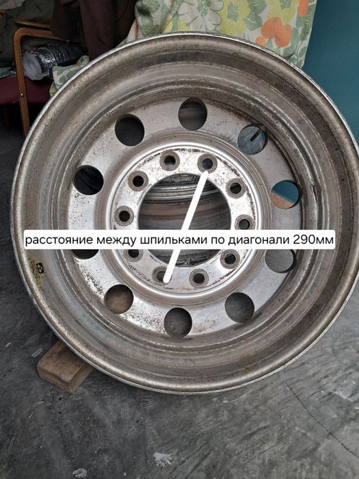 Диск  американский 22,5×8,25 лехкосплавные реактивные тяги но