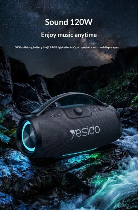 Портативная колонка Yesido YSW45 / YSW46 с караоке и RGB 120вт/220вт