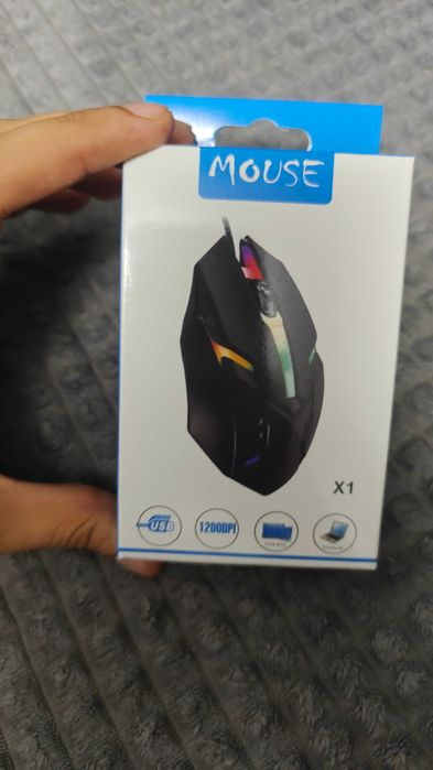 Mouse Gaming X1 cu Fir, RGB, 1200 DPI