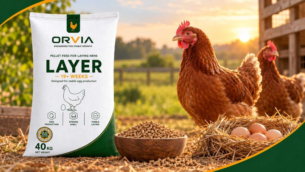 Комбикорм для кур несушек оптом от производителя ORVIA