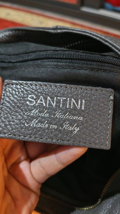 Geantă din piele naturală Santini