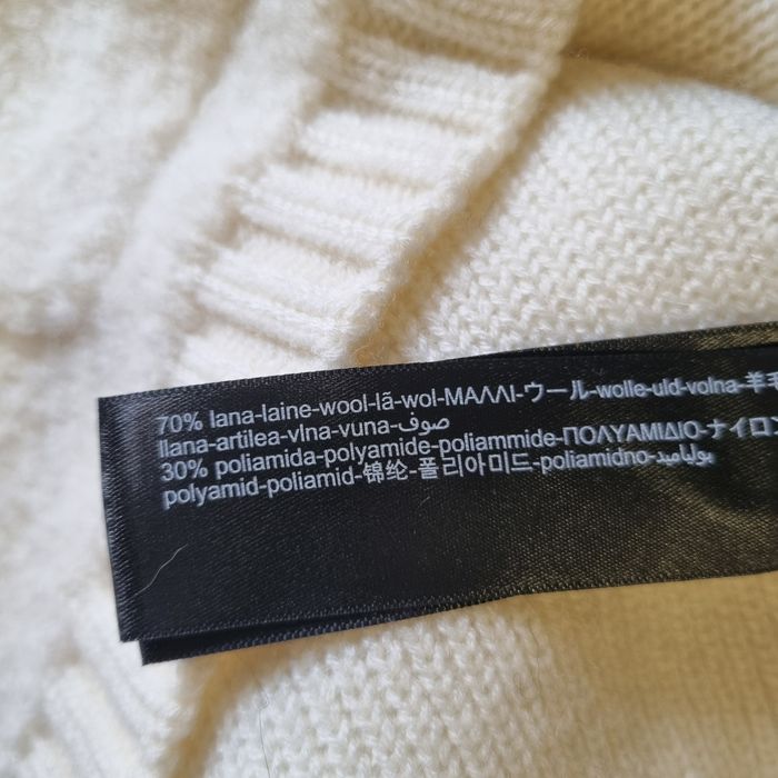 Cardigan pufos  lana alb crema Massimo Dutti