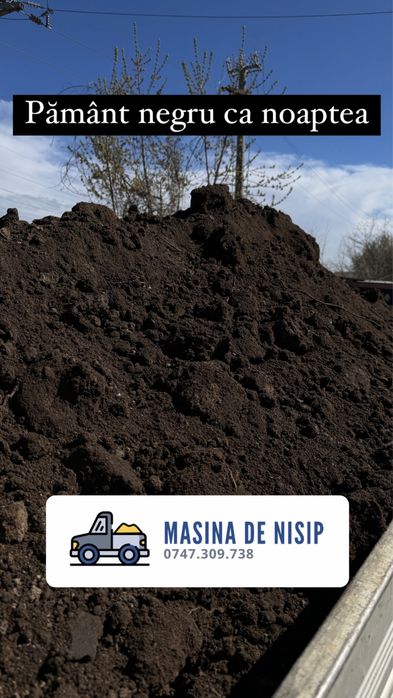 Pământ negru vegetal pentru pomi flori si gradina