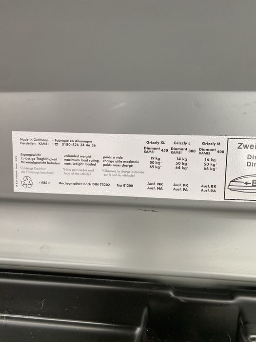 Кутия за багаж -Dachbox Kamei Grizzly XL
