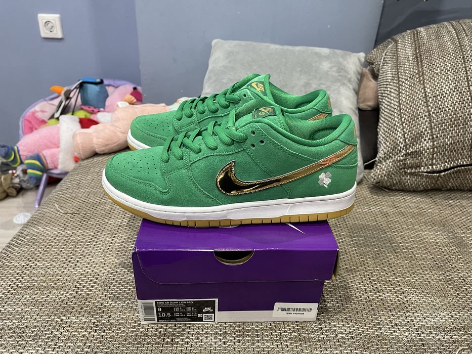 Маратонки Nike SB Dunk Low Pro Saint Patricks Green Здлени Jordan NBA