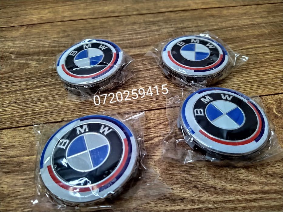 Set 4 Capace sigla BMW, 68mm