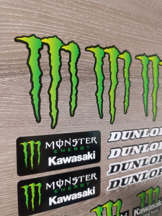 Стикери Монстър Дънлоп Кавазаки Dunlop Monster Kawasaki Stickers 14 бр