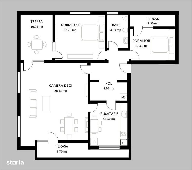 Apartament decomandat cu priveliste 360 grade zona 0.