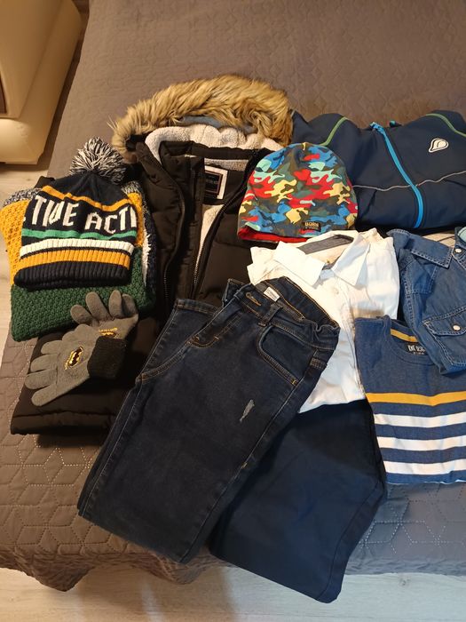 Лот от детски есенно-зимни дрехи ръст134-140
