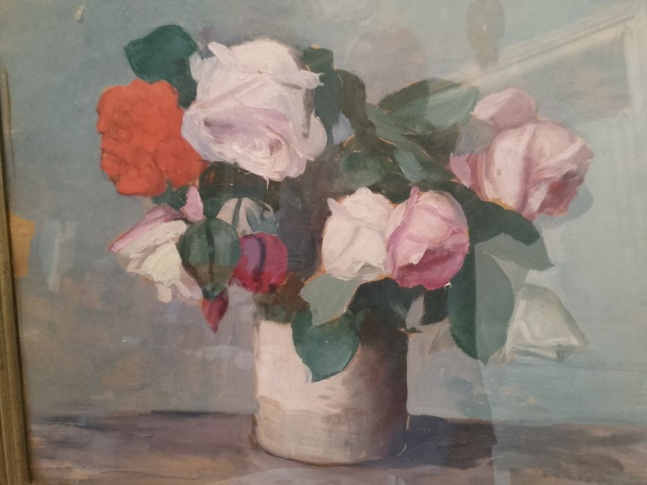 Tablou :Ulcica cu trandafiri de marele pictor Ion Stătescu an 1930