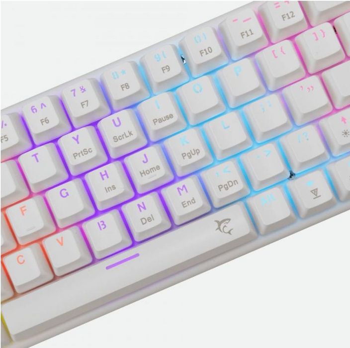 Механична клавиатура/White Shark - WAKIZASHI-2 White, Blue Sw., бяла